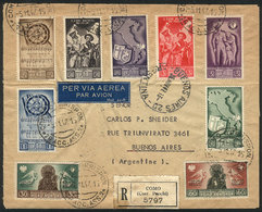 ITALY Cover Franked With The Set Of CORPO POLACCO Sassone 18/26, Sent By Registe - Non Classés