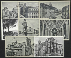 ITALY CALTAGIRONE: 8 Old Unused Postcards, Very Nice Views! - Other & Unclassified
