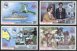 KIRIBATI Sc.444/7, 1984 Ships, Maps & Communications, Cpl. Set Of 4 Values With - Kiribati (1979-...)