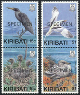 KIRIBATI Sc.522/5, 1989 Birds, Complete Set Of 4 Values With SPECIMEN Overprint, - Kiribati (1979-...)