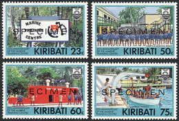 KIRIBATI Sc.591/4, 1992 Ships, Cpl. Set Of 4 Values With SPECIMEN Overprint, Exc - Kiribati (1979-...)