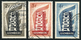 LUXEMBOURG Yvert 514/6, 1956 Europa, Complete Set Of 3 Used Values, VF Quality, - Other & Unclassified