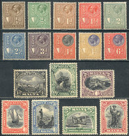 MALTA "Sc.167/183, 1930 Complete Set Of 17 Values Inscribed ""POSTAGE & REVENUE" - Malta