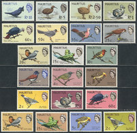 MAURITIUS Sc.276/290 + 327/332, 1965 And 1968 Birds, Cpl. Set Of 21 MNH Values, - Maurice (1968-...)