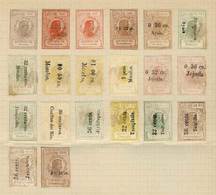 MEXICO STATE OF MORELOS: 2 Album Pages Of An Old Collection With 41 Stamps, VF G - Mexico