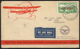 NEW ZEALAND 24/DE/1931 Wanganui - Auckland, First Christmas Official Cover, Cove - Altri & Non Classificati