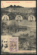 FRENCH OCEANIA TAHITI And The Royal Family, With A 1c. Stamp With Postmark Of Pa - Polynésie Française