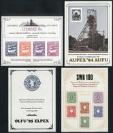 SOUTH AFRICA 4 Commemorative Sheets Printed For Various Stamp Exhibitions, Excel - Other & Unclassified