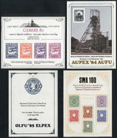 SOUTH AFRICA 4 Commemorative Sheets Printed For Various Stamp Exhibitions, Excel - Otros & Sin Clasificación