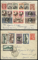 VATICAN The Complete Set Sc./Sassone 19/34 + E3/4 Franking 2 Argentine Stationer - Altri & Non Classificati