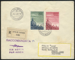 VATICAN Cover Franked By Sc.C33/34 Sent To Argentina On 18/AP/1958 (first Day Of - Altri & Non Classificati