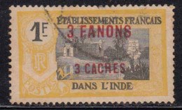 France French India 1923 Used, 3fa 3ca On 1F, - Oblitérés