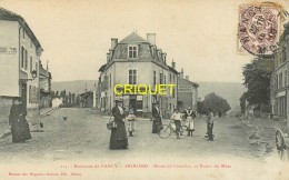 54 Frouard, Route De Liverdun Et Route De Metz , Animée..., Affranchie 1909 - Frouard