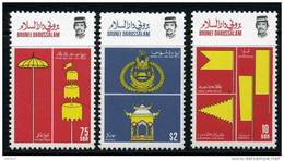 BRUNEI 1986 Flags Cpl Set  Of 3 Stamps Cat. Yvert N° 353/55 Absolutely Perfect MNH ** - Brunei (1984-...)