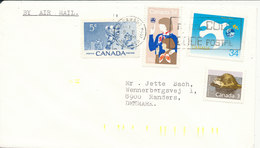 Canada Cover Sent Air Mail To Denmark 9-11-1989 Mixed Franking - Brieven En Documenten