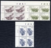 FAROE IS. 1986 Old Bridges In Corner Blocks Of 4 MNH / **.  Michel 142-44 - Faroe Islands