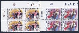 FAROE IS. 1985 Europa: Music Year In Corner Blocks Of 4 MNH / **.  Michel 116-17 - Faeroër