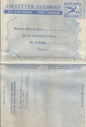 South Africa 1951 Johannesburg Springbock 6d Type 13 English-Afrikaans Sehler 2007 Catalogue Aerogramme - Airmail