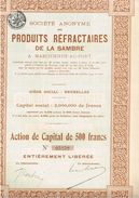 Action Ancienne - Société Anonyme Des Produits Réfractaires De La Sambre - Titre De 1924 - Belgique - Turismo