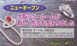 Télécarte Japon (618) JEWELRY- Ring Necklace  Diamond  PEARL -  SCHMUCK  BIJOUX - Bague  Collier  Diamant  PEARL - Mode