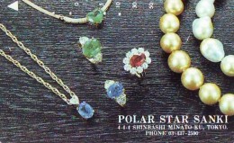 Télécarte Japon (623) JEWELRY- Ring Necklace  Diamond  PEARL -  SCHMUCK  BIJOUX - Bague  Collier  Diamant  PEARL - Mode