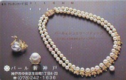 Télécarte Japon (624) JEWELRY- Ring Necklace  Diamond  PEARL -  SCHMUCK  BIJOUX - Bague  Collier  Diamant  PEARL - Mode