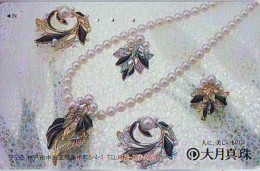 Télécarte Japon (625) JEWELRY- Ring Necklace  Diamond  PEARL -  SCHMUCK  BIJOUX - Bague  Collier  Diamant  PEARL - Mode