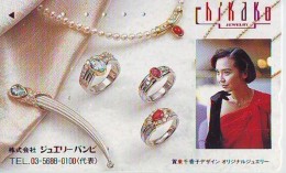 Télécarte Japon (627) JEWELRY- Ring Necklace  Diamond  PEARL -  SCHMUCK  BIJOUX - Bague  Collier  Diamant  PEARL - Mode