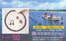 Télécarte Japon (629) JEWELRY- Ring Necklace  Diamond  PEARL -  SCHMUCK  BIJOUX - Bague  Collier  Diamant  PEARL - Mode