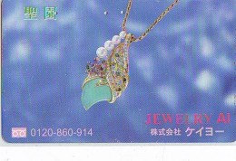 Télécarte Japon (633) JEWELRY- Ring Necklace  Diamond  PEARL -  SCHMUCK  BIJOUX - Bague  Collier  Diamant  PEARL - Mode