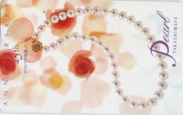 Télécarte Japon (637) JEWELRY- Ring Necklace  Diamond  PEARL -  SCHMUCK  BIJOUX - Bague  Collier  Diamant  PEARL - Mode