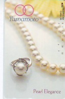 Télécarte Japon (643) JEWELRY- Ring Necklace  Diamond  PEARL -  SCHMUCK  BIJOUX - Bague  Collier  Diamant  PEARL - Mode