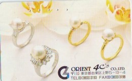 Télécarte Japon (654) JEWELRY- Ring Necklace  Diamond  PEARL -  SCHMUCK  BIJOUX - Bague  Collier  Diamant  PEARL - Mode