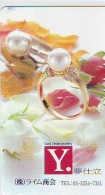 Télécarte Japon (661) JEWELRY- Ring Necklace  Diamond  PEARL -  SCHMUCK  BIJOUX - Bague  Collier  Diamant  PEARL - Mode