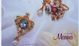 Télécarte Japon (668) JEWELRY- Ring Necklace  Diamond  PEARL -  SCHMUCK  BIJOUX - Bague  Collier  Diamant  PEARL - Mode