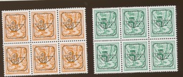 2F Et 5F **  Gomme Bleue  Blocs De 6 ** - Typografisch 1967-85 (Leeuw Met Banderole)