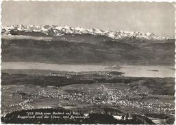 X110 Blick Vom Bachtel Auf Rüti - Rapperswil Und Die Urner Und Berneralpen / Viaggiata 1957 - Rüti