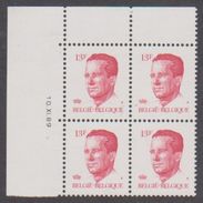 2203 XX - Velghe - Blok Van 4 Met Datum 10.XI.89 - 1981-1990 Velghe