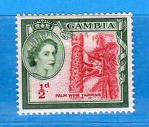 (Mn1) GAMBIA * - 1953  - ELIZABETH II. Yvert, 146 MH..  Vedi Descrizione. - Gambia (...-1964)
