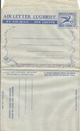 South Africa 1949 Springbock 6d Type 12 Sehler 2007 Catalogue Aerogramme - Airmail