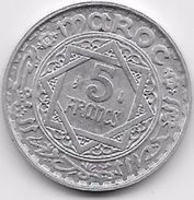 Maroc 5 Francs Empire Cherifien Aluminium - Maroc