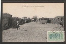 CPA: Mali - Bamako - Une Rue Du Village Indigène (Editeur Mahl N°30) - Mali