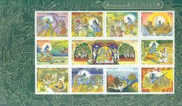 INDIA 2017 Ramayana Hindu Mythology Religion Epic Monkey Miniature Souvenir Sheet Block MNH - Hindouisme