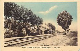 - Vaucluse - Ref-A557-  Sarrians Montmirail - La Gare - Gares - Ligne De Chemin De Fer - Voir Etat - - Sarrians