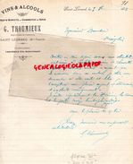87 - ST- SAINT LEONARD NOBLAT- LETTRE MANUSCRITE SIGNEE G. THOUMIEUX-REPRESENTANT COMMERCE VINS ET ALCOOLS- 1923 - 1900 – 1949