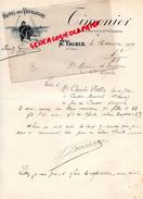 87 - ST YRIEIX - SAINT YRIEIX- LETTRE MANUSCRITE SIGNEE  FRANTZ GOURSAT-TIMONIER -HOTEL DES VOYAGEURS -1909 - 1900 – 1949