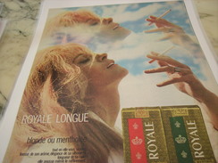 ANCIENNE PUBLICITE CIGARETTES ROYALE LONGUE  1970 - Autres & Non Classés