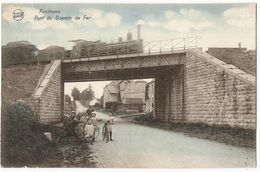 Pondrôme -Pont Chemin Fer Train Et Animation Colorisé - Circulé 1928 - LEGIA Edit. Pochet Serville - Beauraing