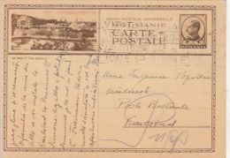 OCNA SIBIULUI HEALTH RESORT, KING CHARLES 2ND, PC STATIONERY, ENTIER POSTAL, 1940, ROMANIA - Lettres & Documents