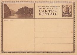 DANUBE AT CAZANE, KING CHARLES 2ND, PC STATIONERY, ENTIER POSTAL, 1940, ROMANIA - Covers & Documents